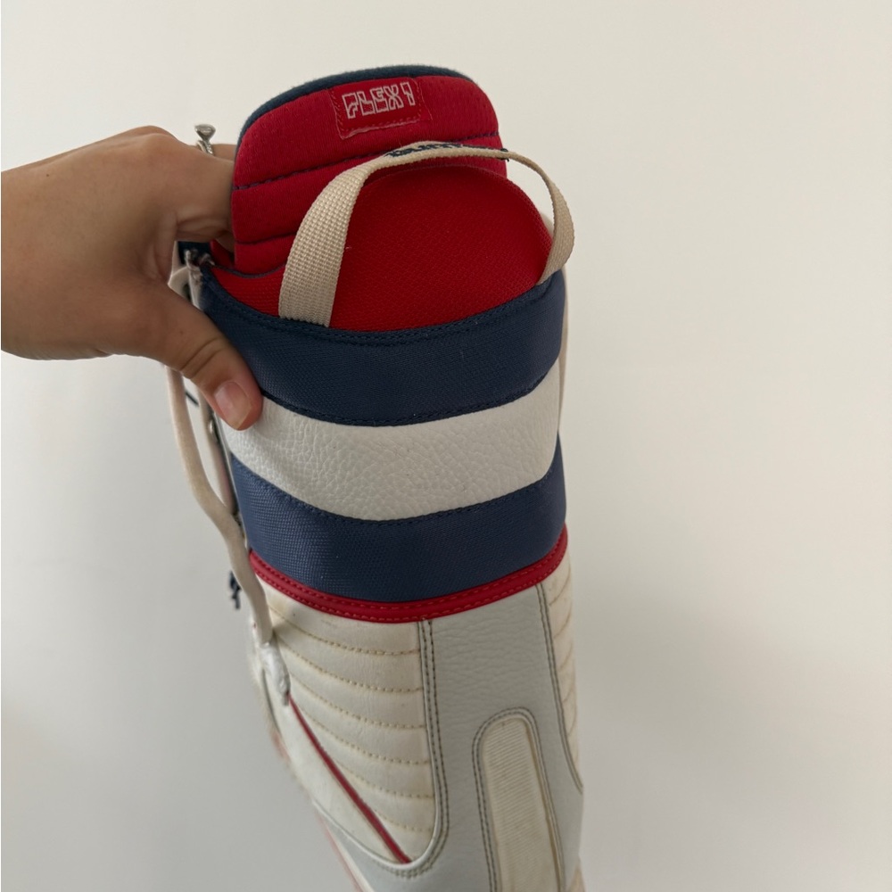 Burton Men’s 11 2009 Flex Poacher Snowboarding Boots Red White Blue - Picture 6 of 10
